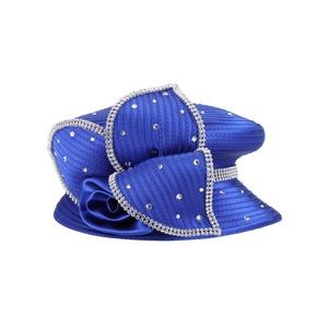 BRAND NEW ROYAL BLUE ELEGANT SHOW STOPPER HAT